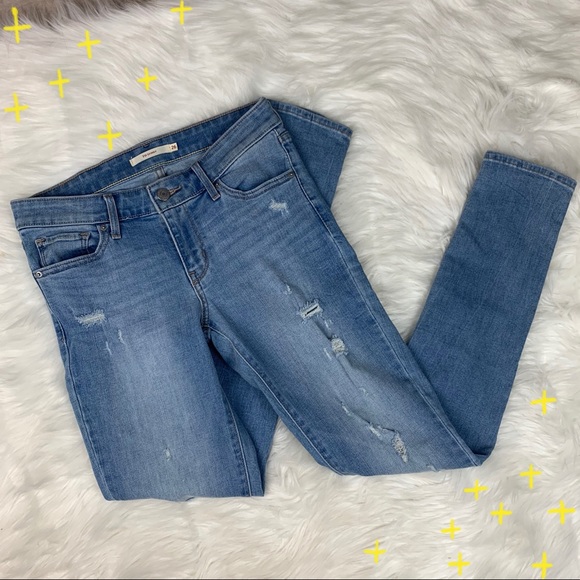 Levi’s 711 Skinny Distressed Jeans size 26 - Picture 1 of 8